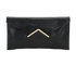 Envelope Clutch, &pound;90, Handbags, Black, Leather, Front view